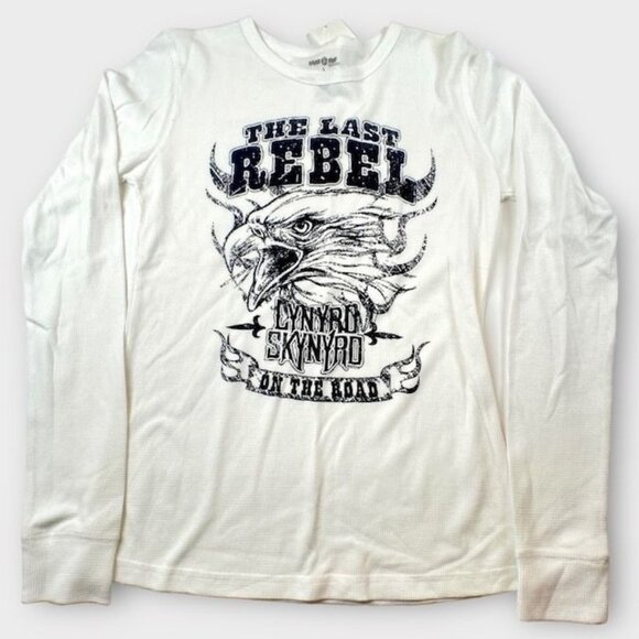 Vintage Vinyl Tops - NWOT Lynyrd Skynyrd The Last Rebel Tee Shirt White Size Large